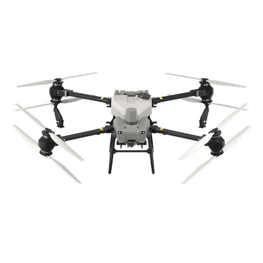 DJI Agras T50 dron de fumigacion sobre bananera
