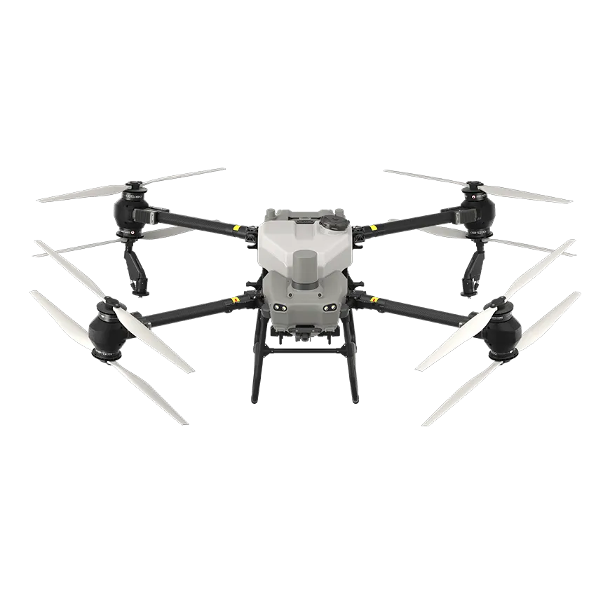 DJI Agras T50 dron de fumigación sobre bananera